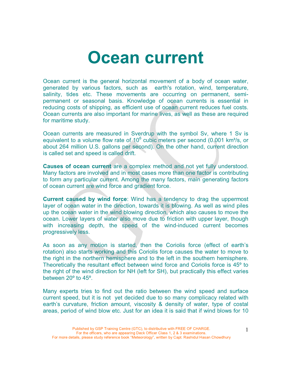 Ocean Current