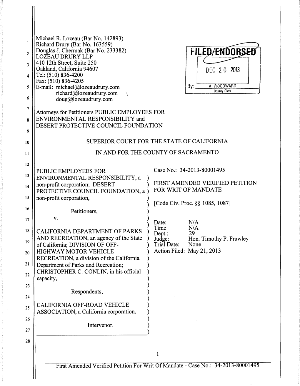 Read the Amended Petition