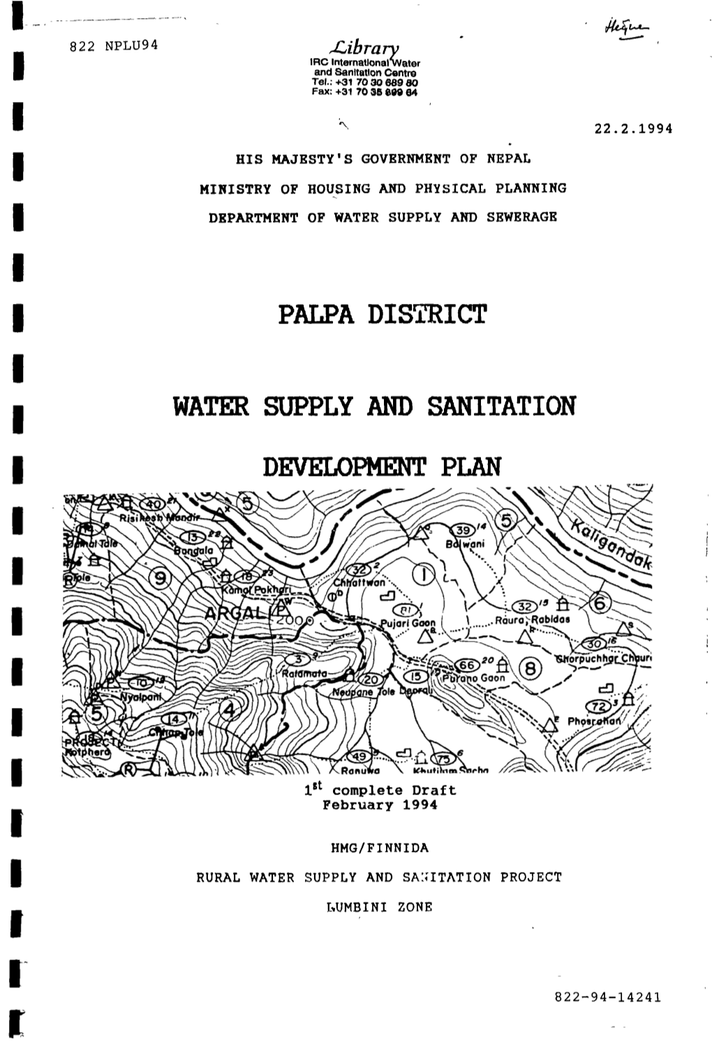 PALPA DISTRICT Waxik SUPPLY and SANITATION