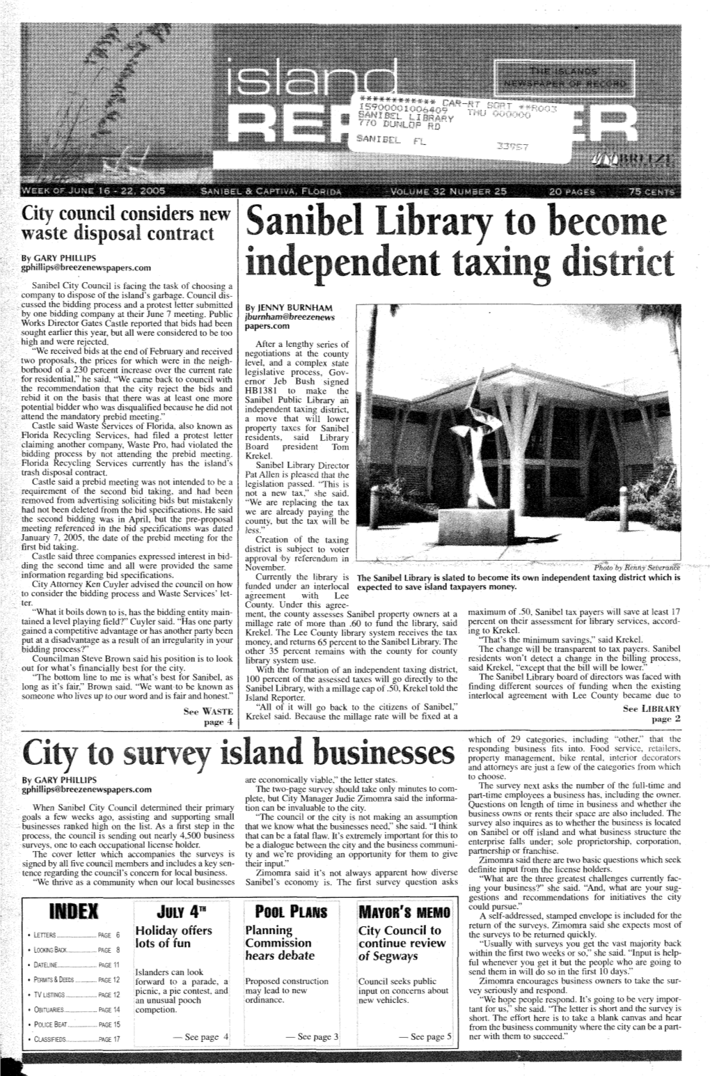 Sanibel Library to Become