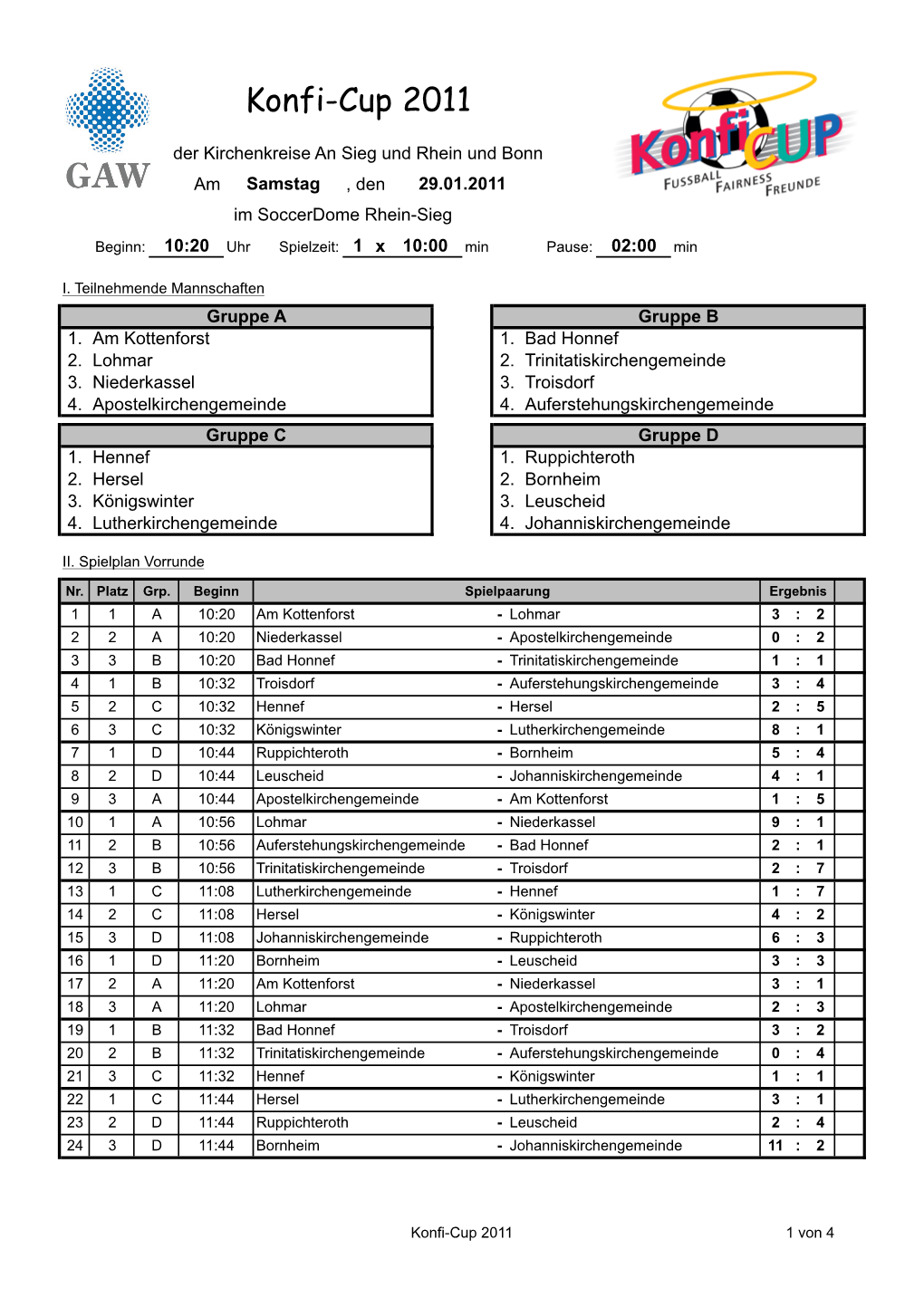 Konfi-Cup 2011