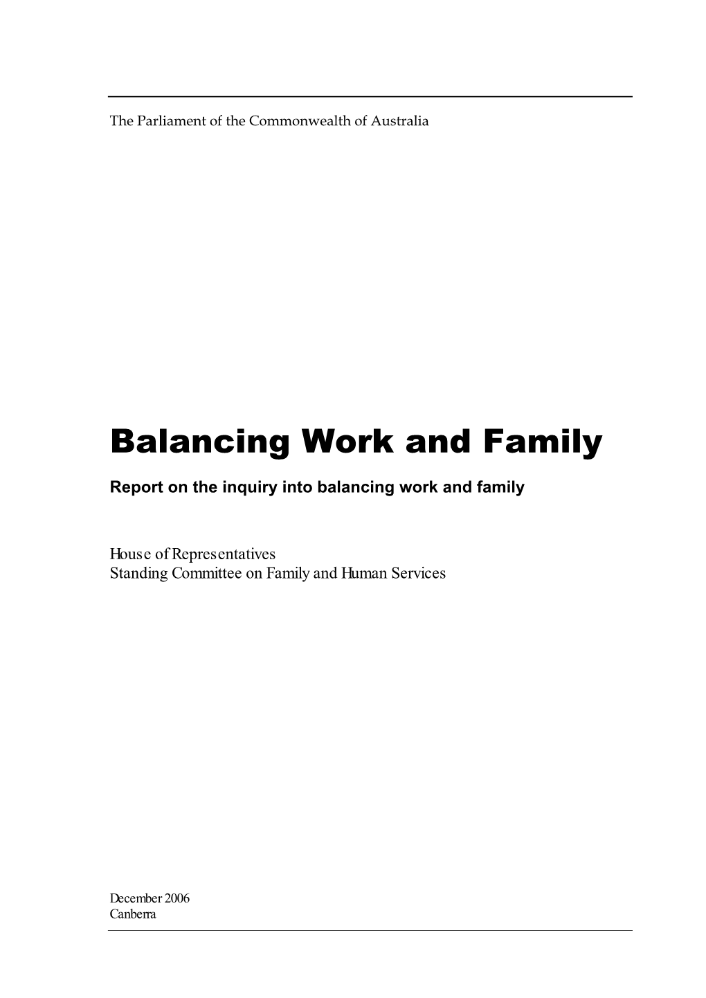 Balancing Work and Family