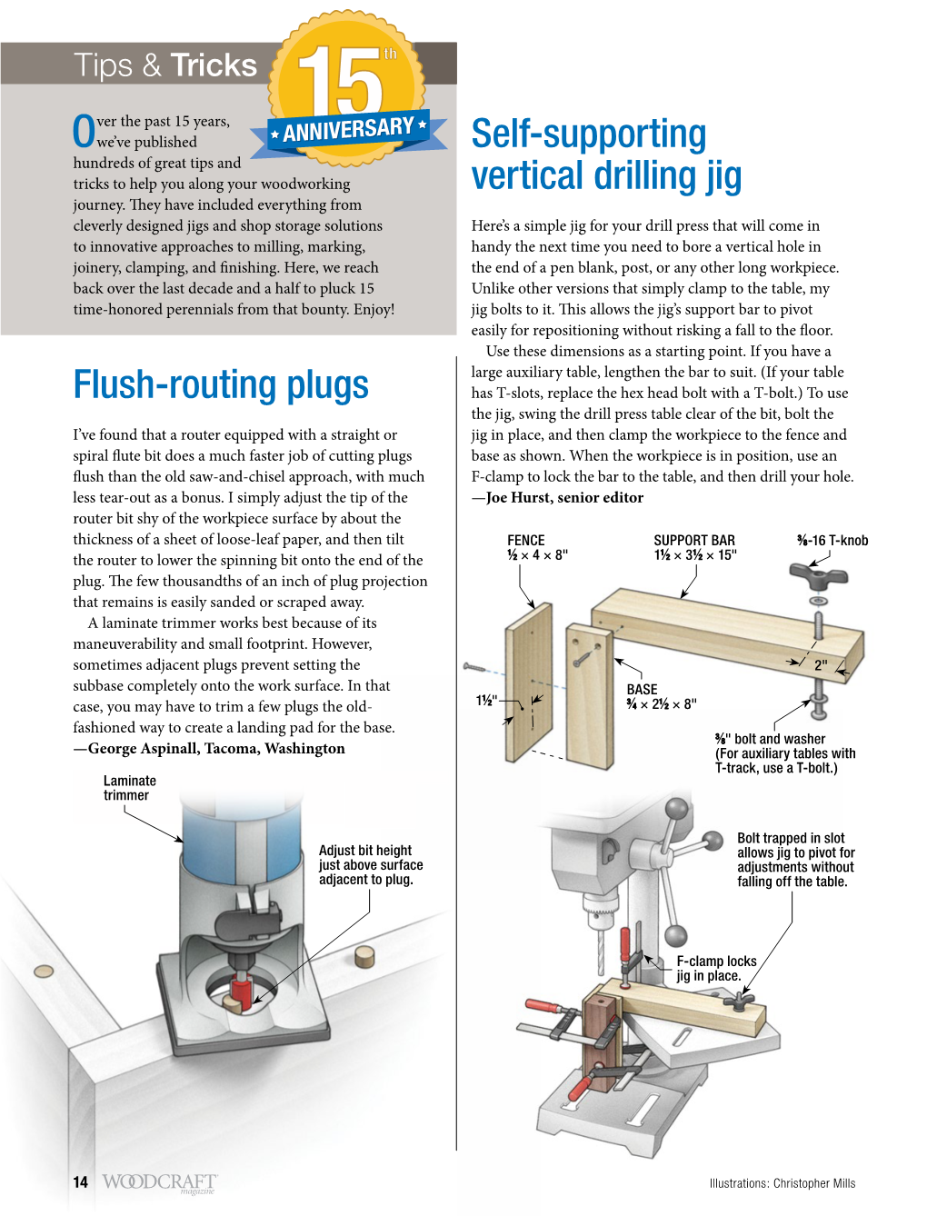 Self-Supporting Vertical Drilling Jig Flush-Routing Plugs