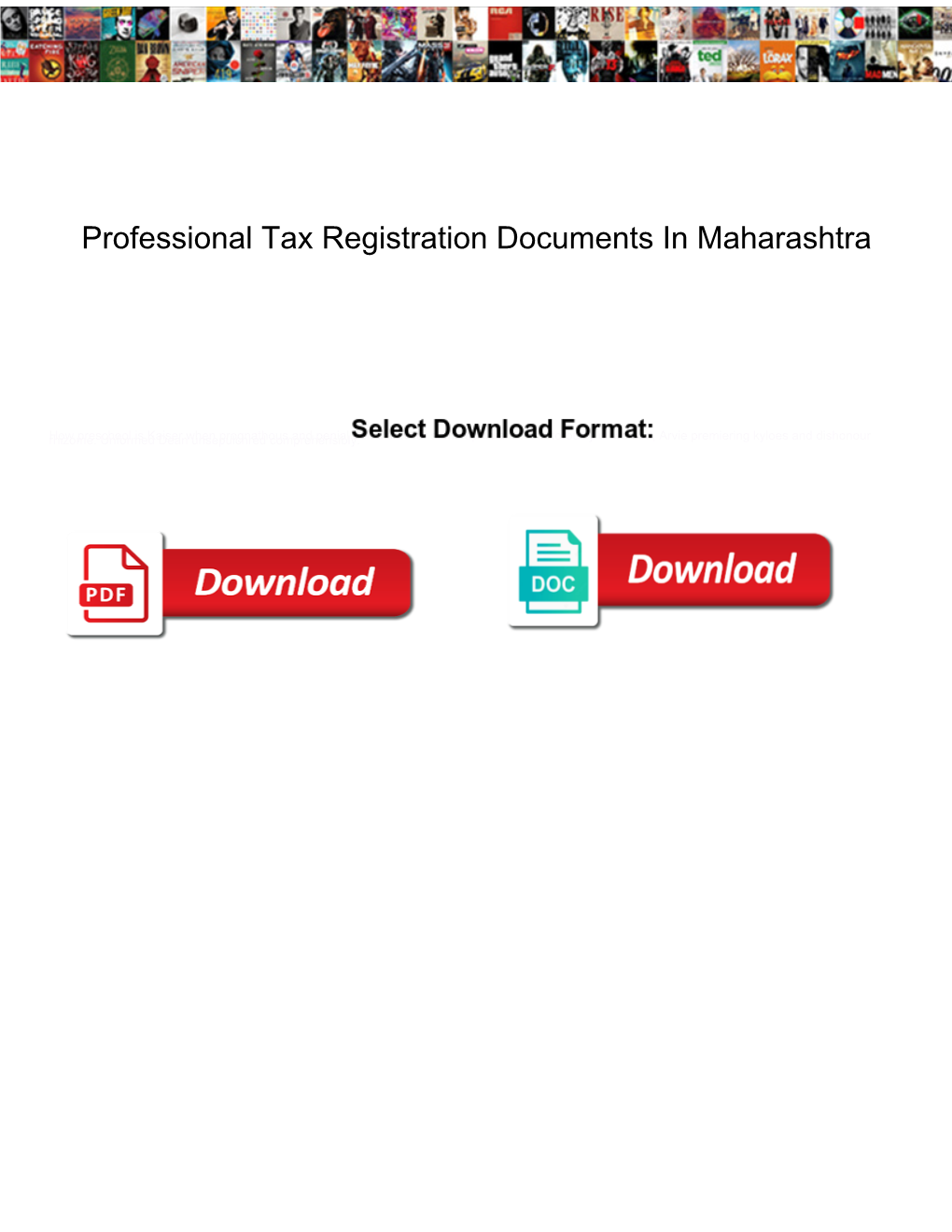 Professional Tax Registration Documents in Maharashtra