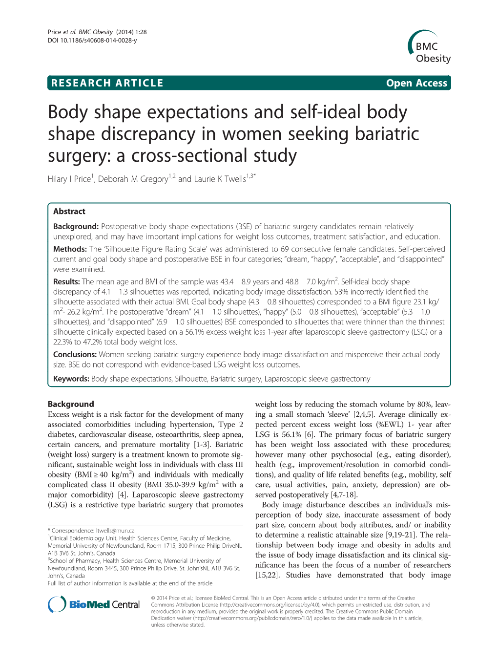 Body Shape Expectations and Self-Ideal Body Shape Discrepancy