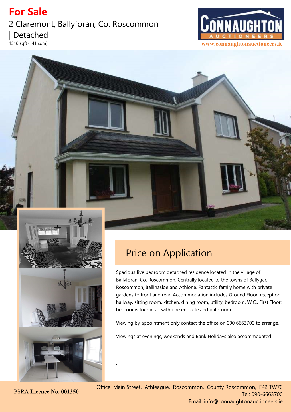 For Sale 2 Claremont, Ballyforan, Co