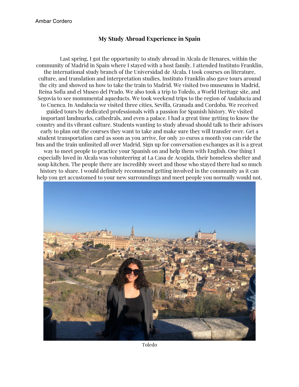 My Study Abroad Experience in Spain