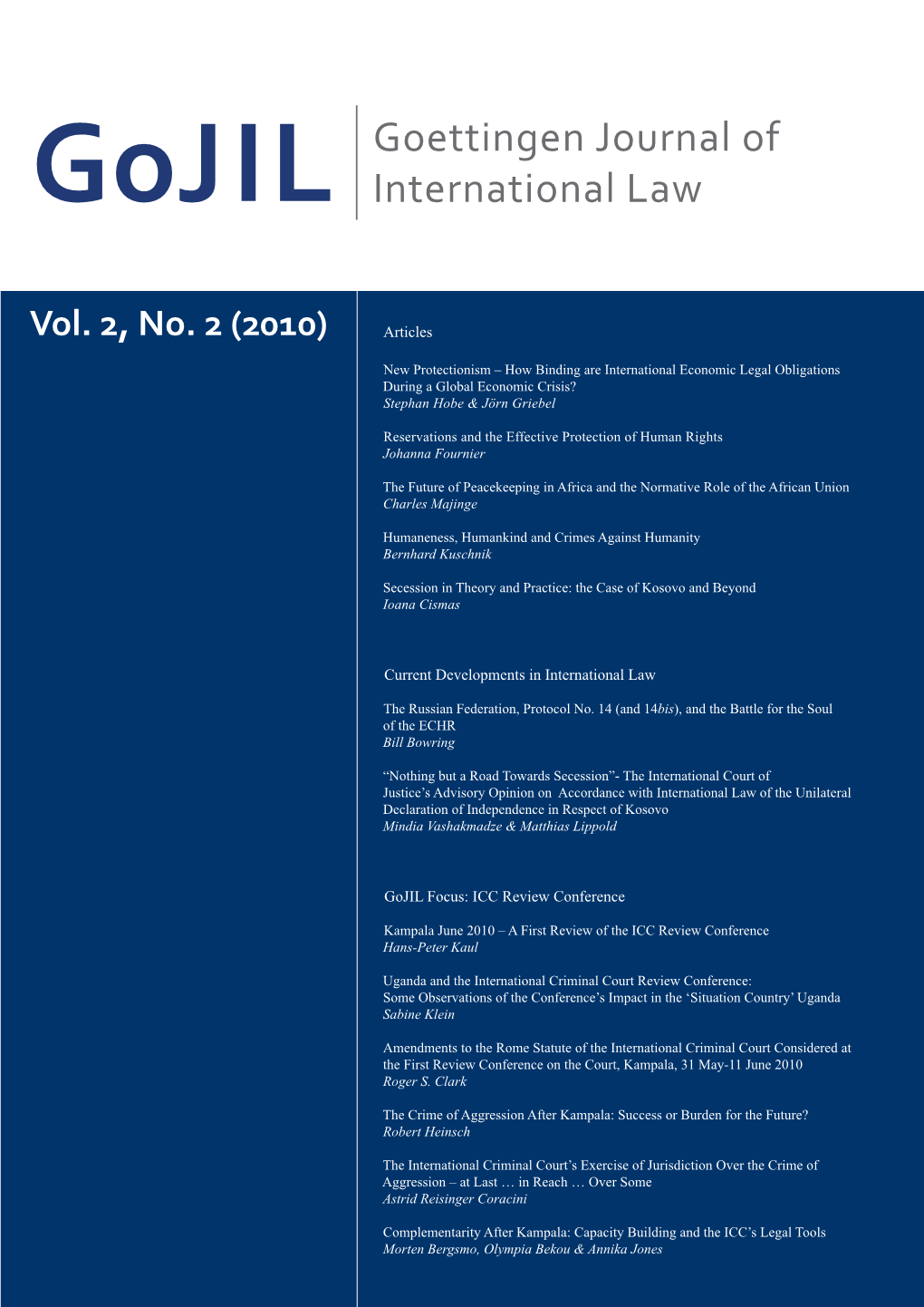 Vol. 2, No. 2 (2010) Articles