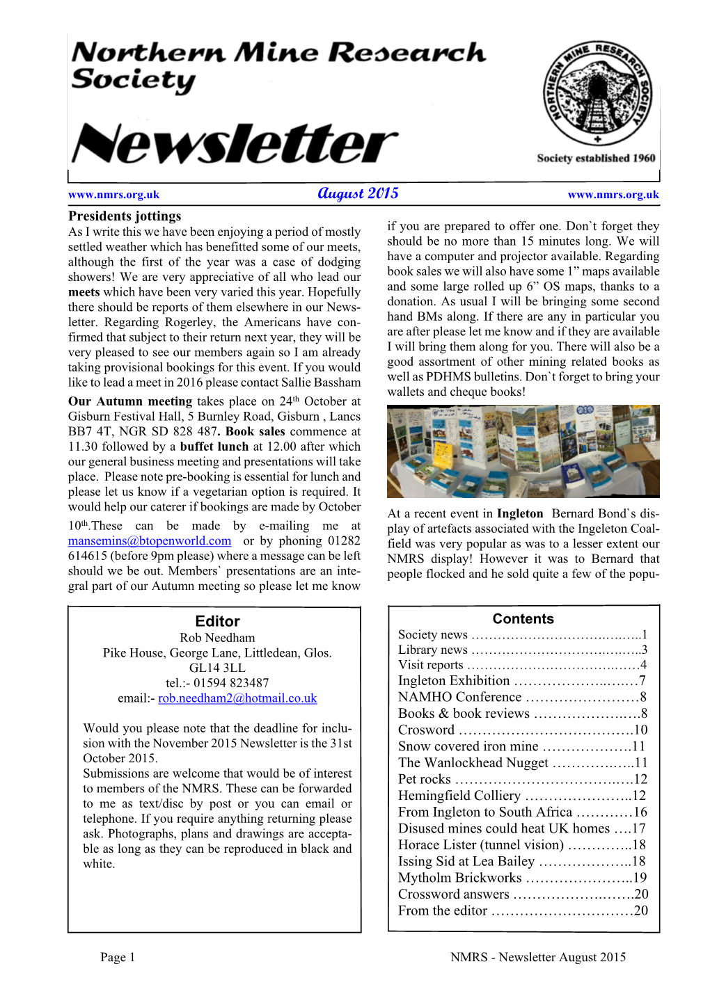 August 2015 Editor