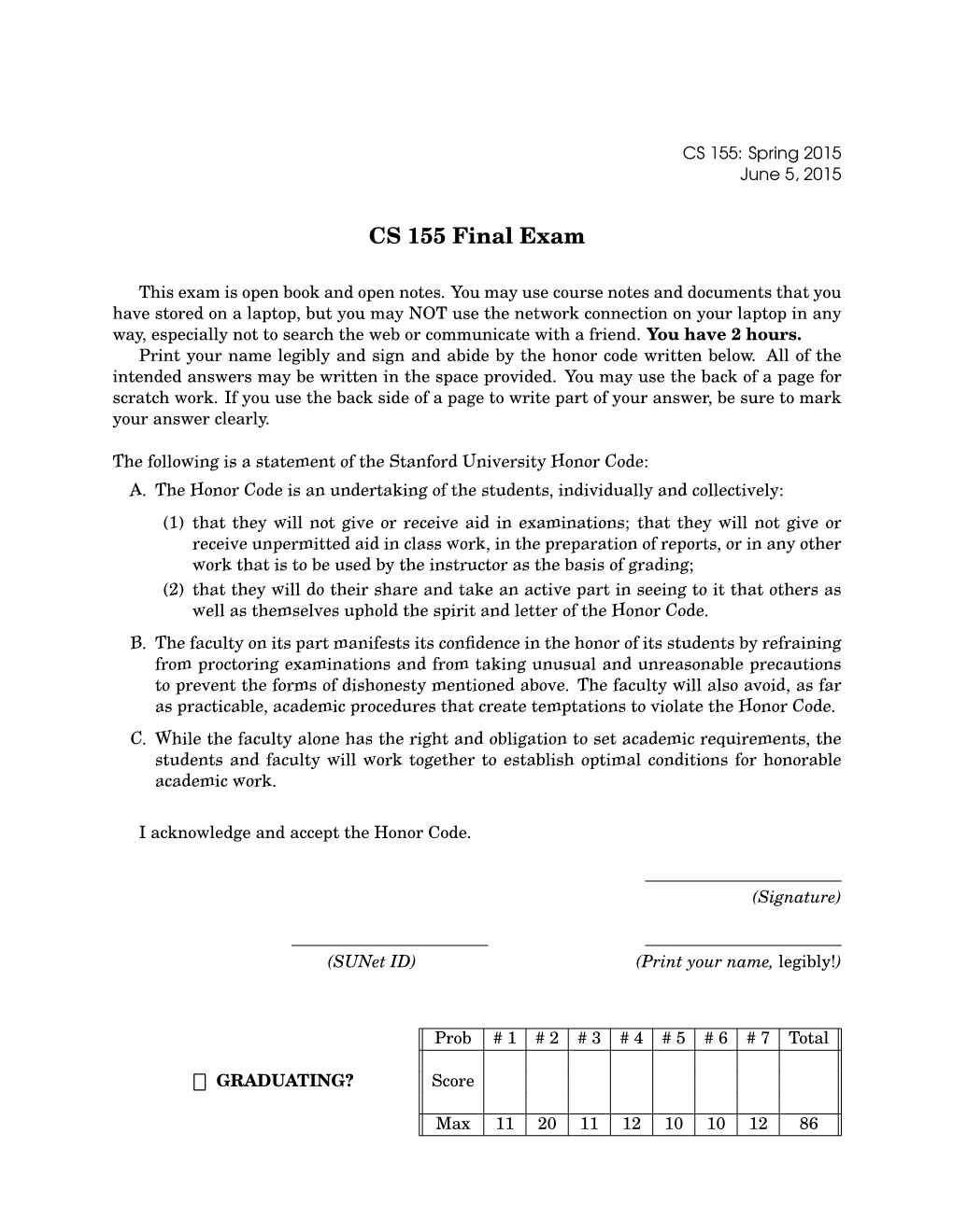 CS 155 Final Exam