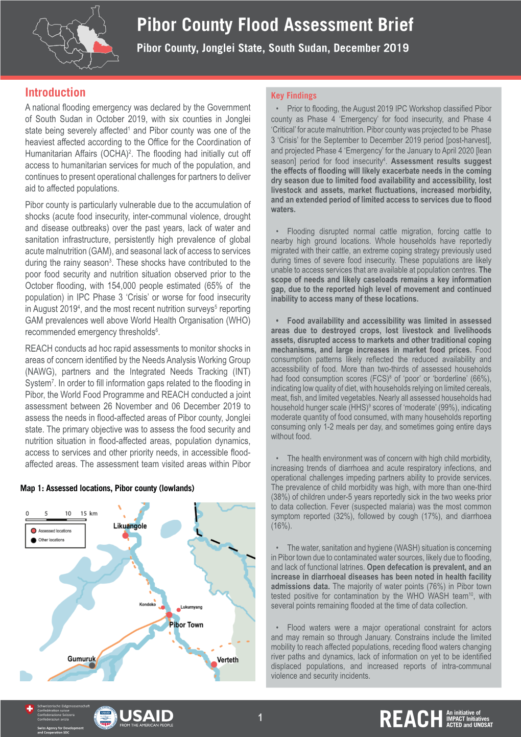 Pibor County Flood Assessment Brief Pibor County, Jonglei State, South Sudan, December 2019