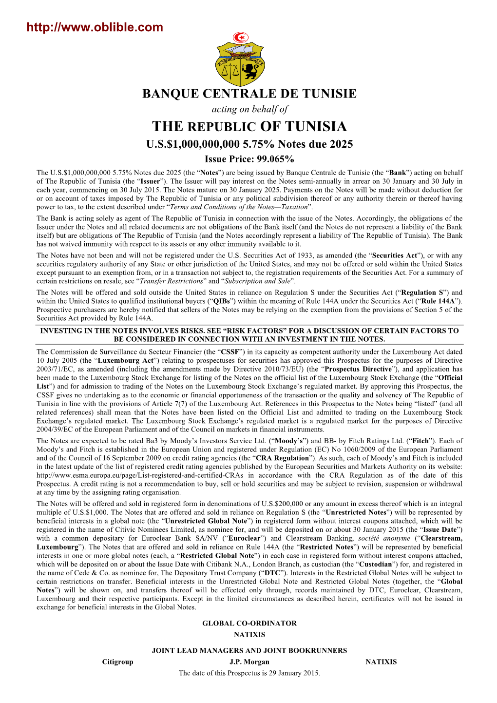 The Republic of Tunisia