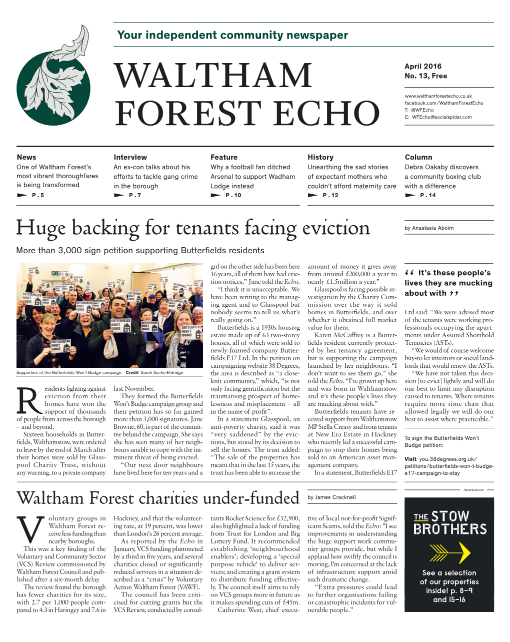 Waltham Forest Echo #13, April 2016