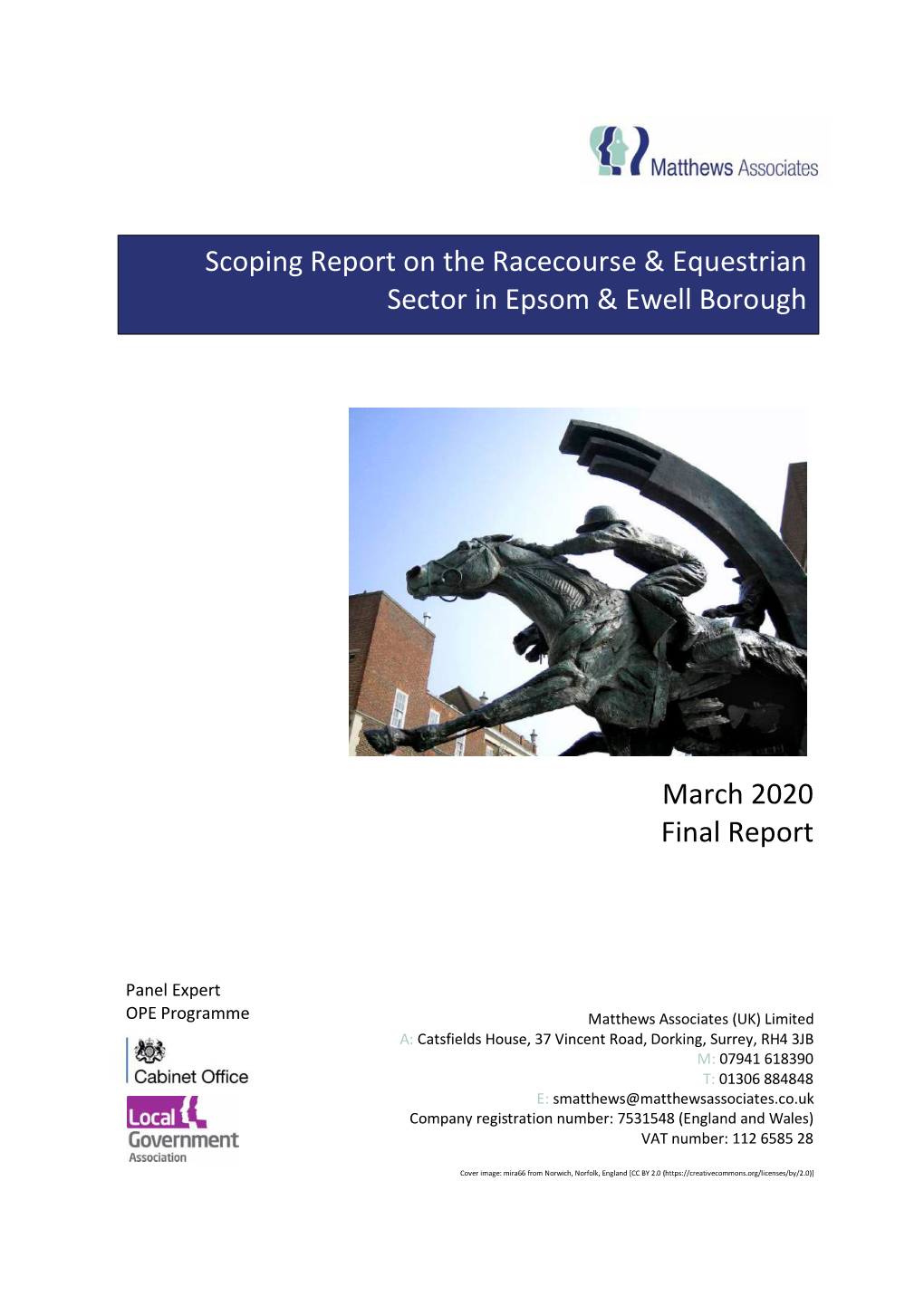 Scoping Report on the Racecourse & Equestrian Sector in Epsom & Ewell
