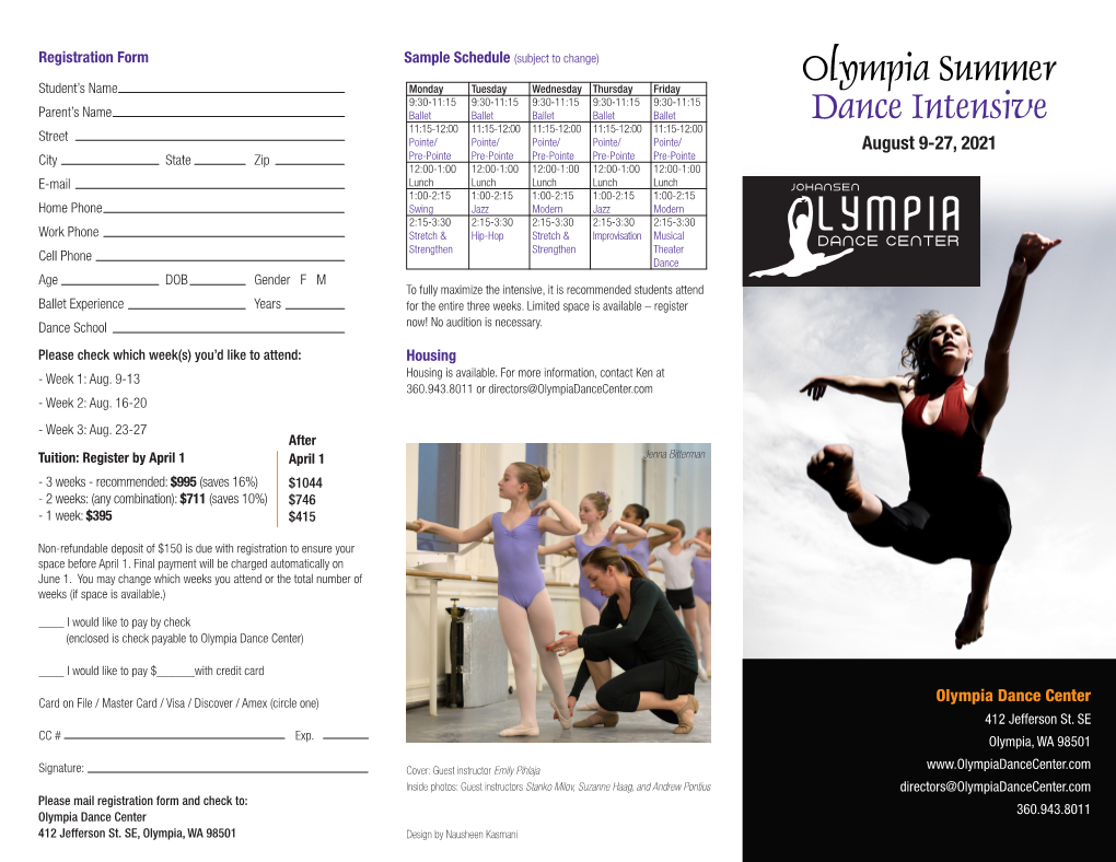 Olympia Summer Dance Intensive