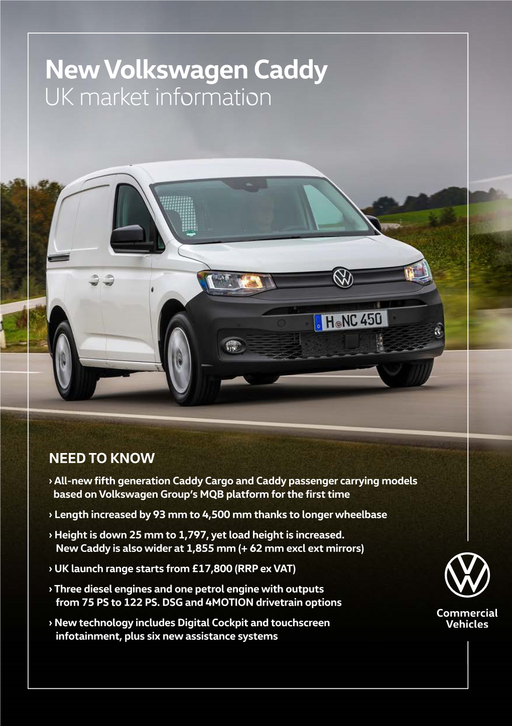New Volkswagen Caddy UK Market Information