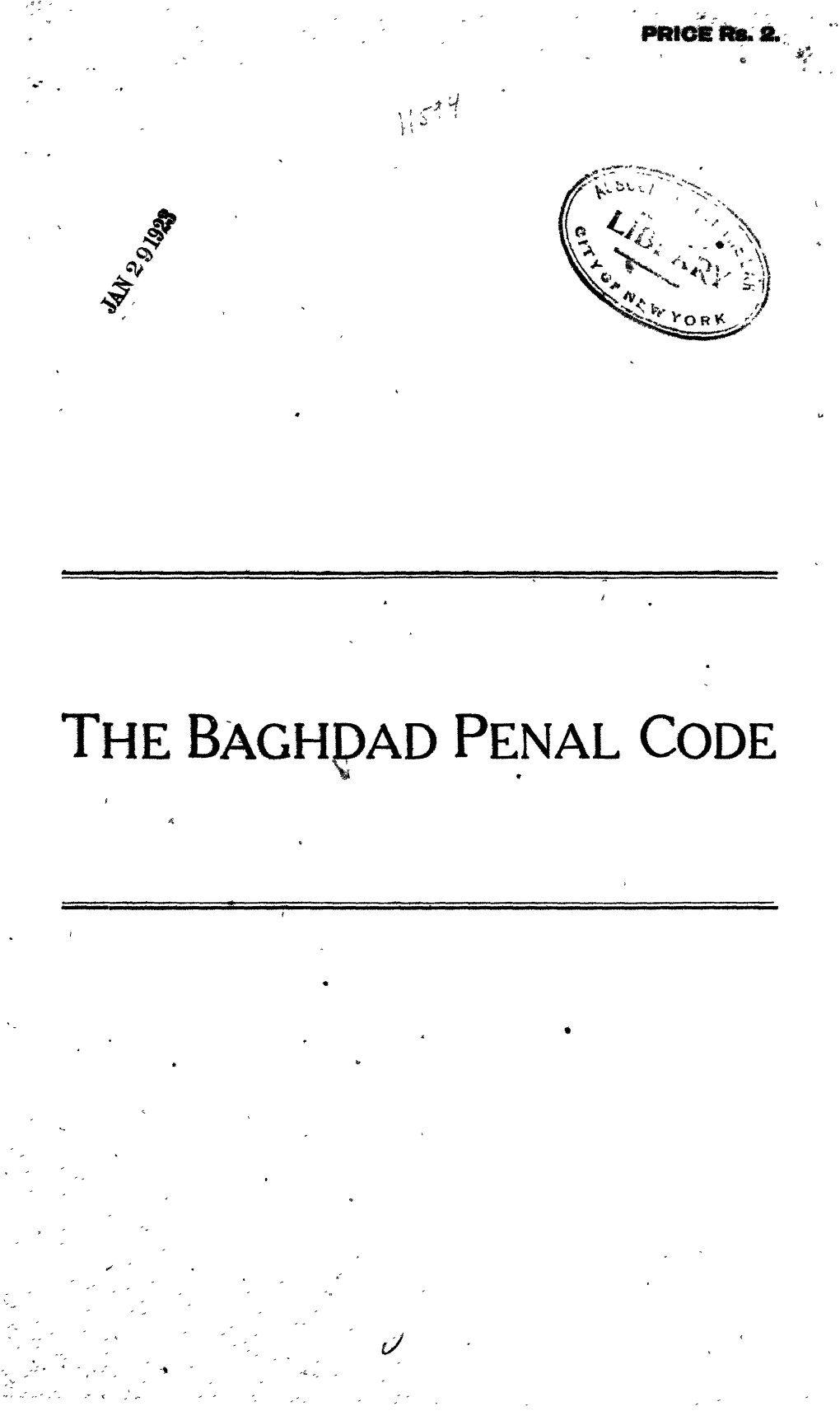 The Baghdad Penal Code