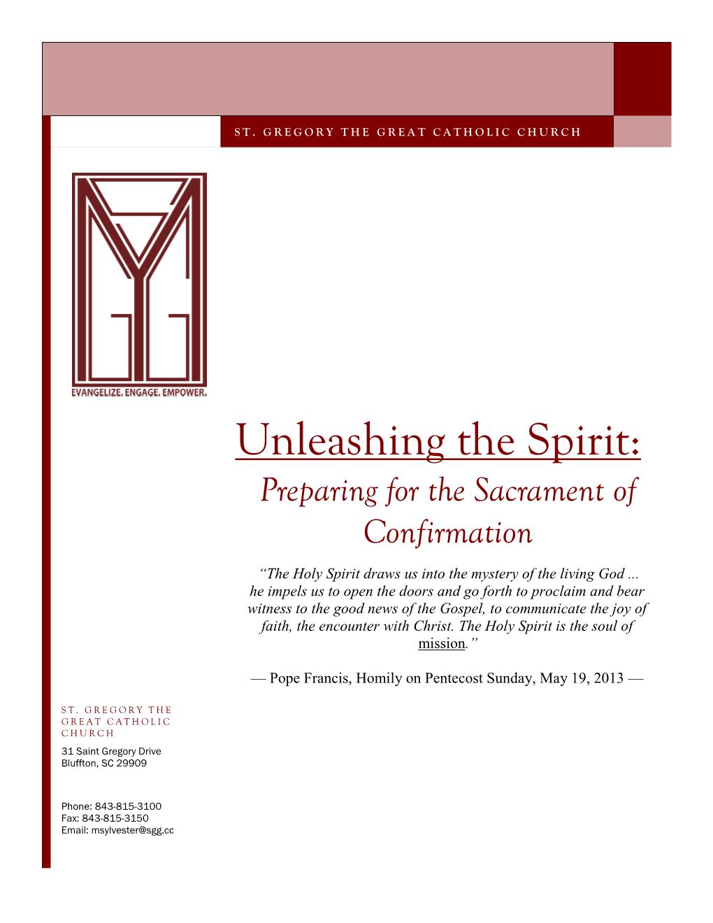 Unleashing the Spirit: Preparing for the Sacrament of Confirmation