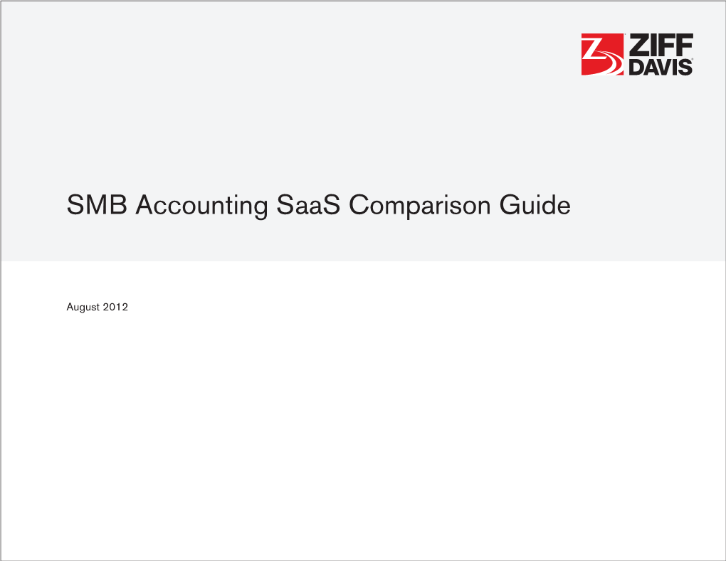 SMB Accounting Saas Comparison Guide