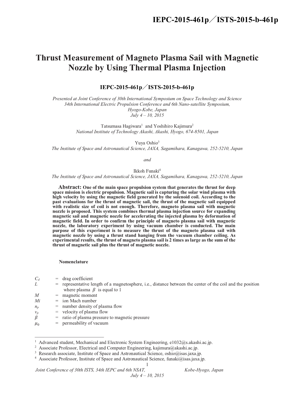 Thrust Measurement of Magneto Plasma Sail with Magnetic Nozzle by Using Thermal Plasma Injection