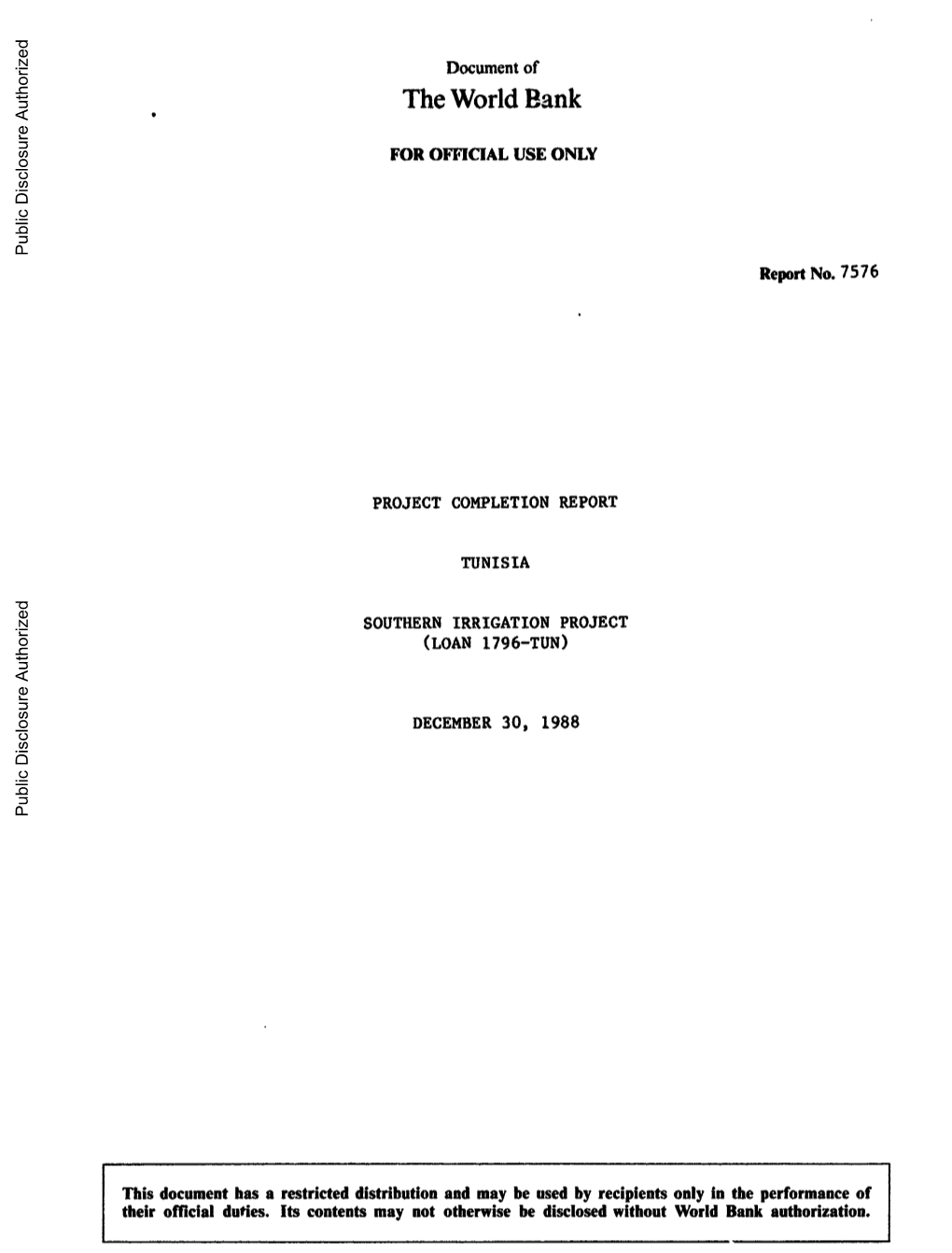 World Bank Document