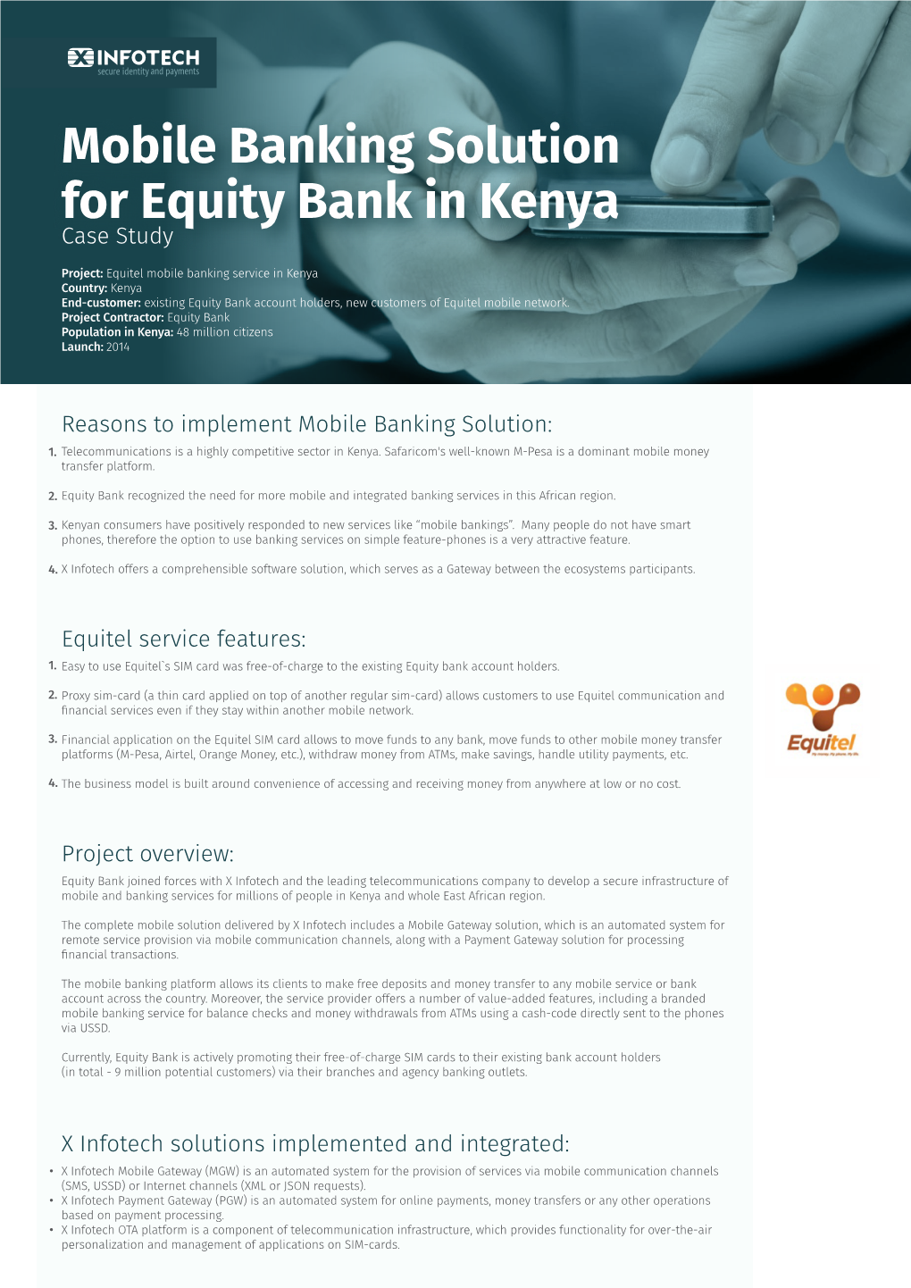 Mobile Banking Solution for Equity Bank in Kenya Case Study