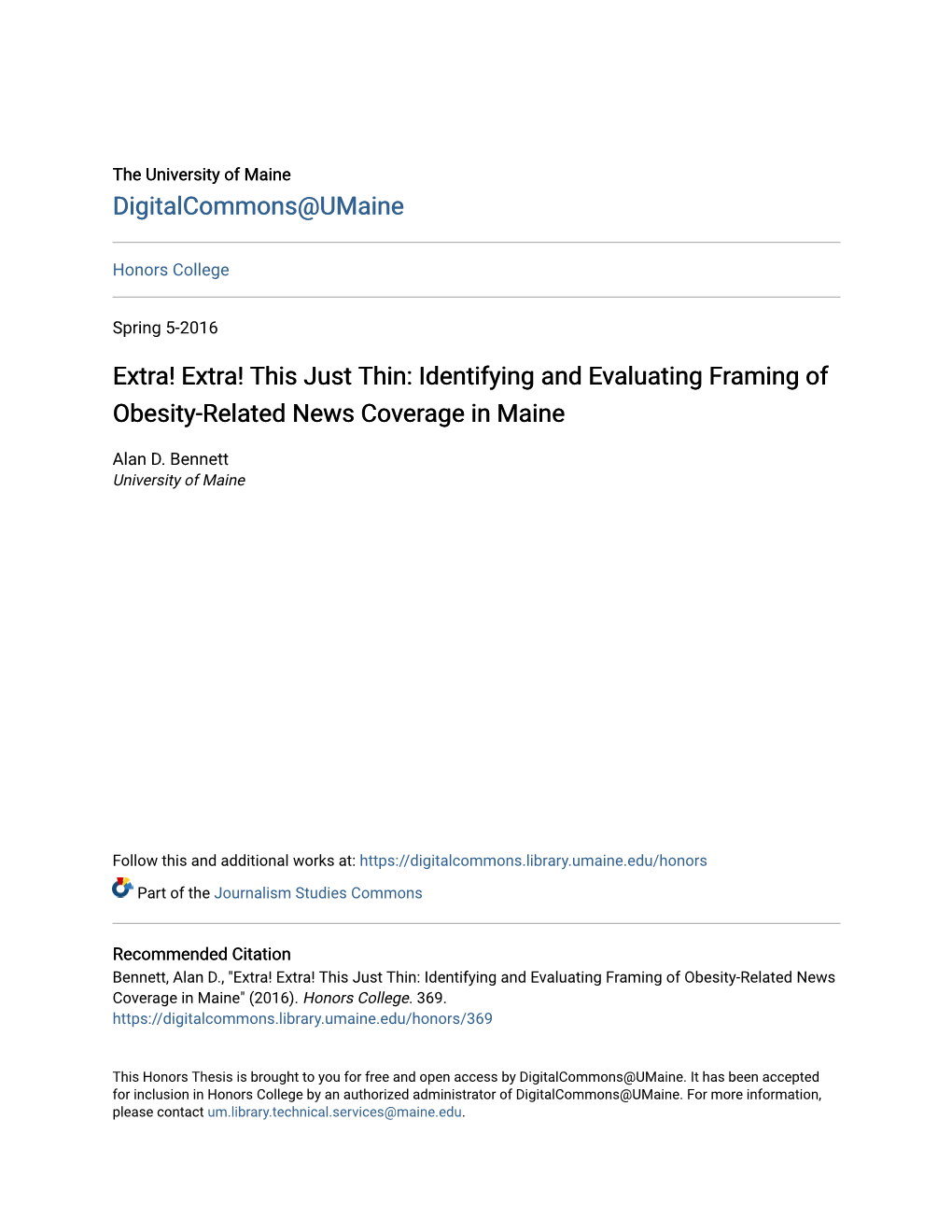 Identifying and Evaluating Framing of Obesity-Related News Coverage in Maine