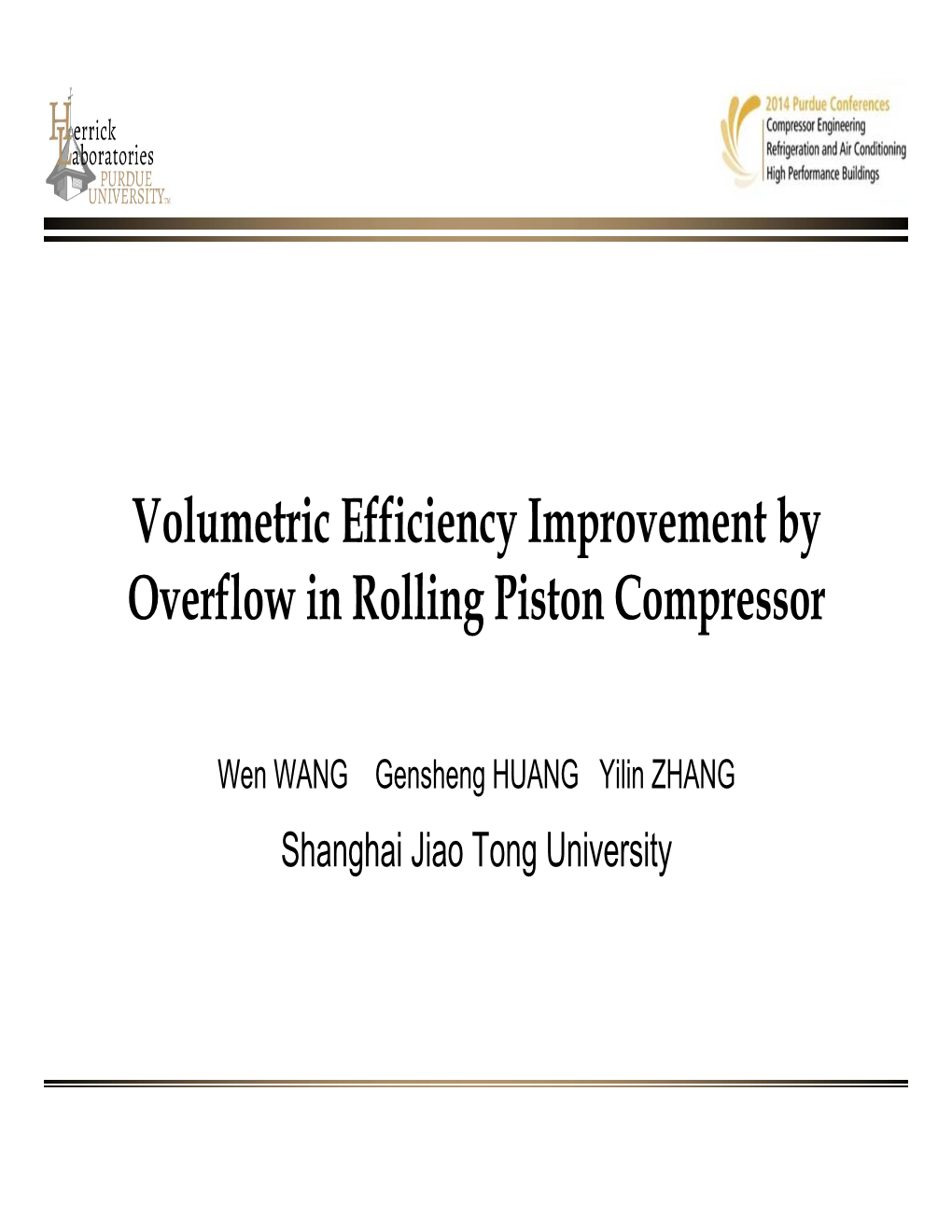 Volumetric Efficiency Improvement by Overflow in Rolling Piston Compressor