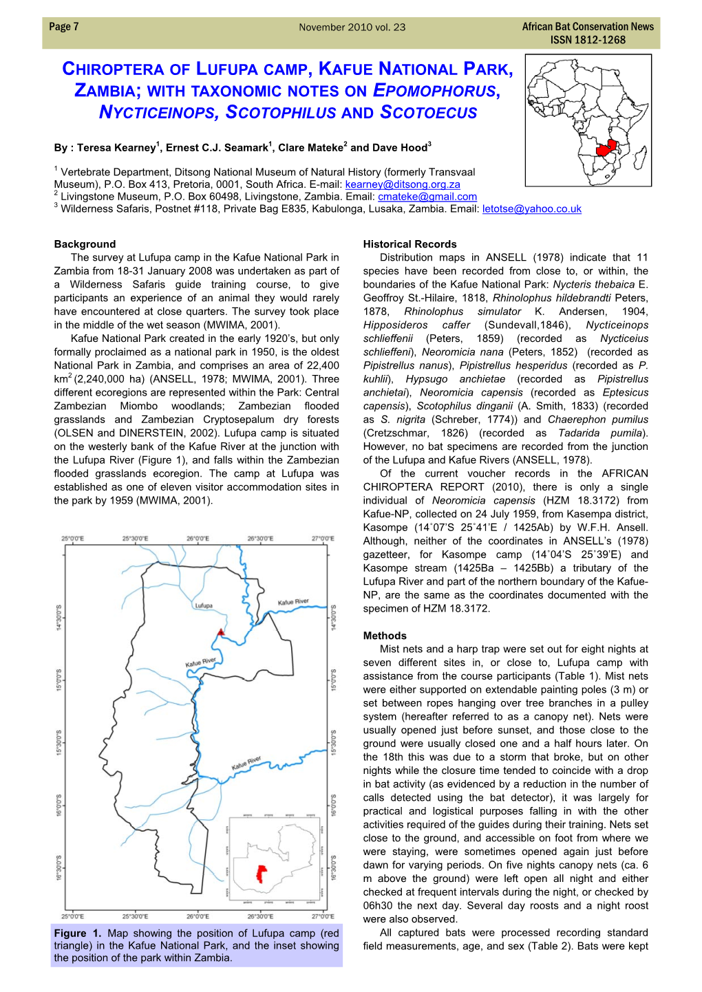 African Bat Conservation News Vol 20