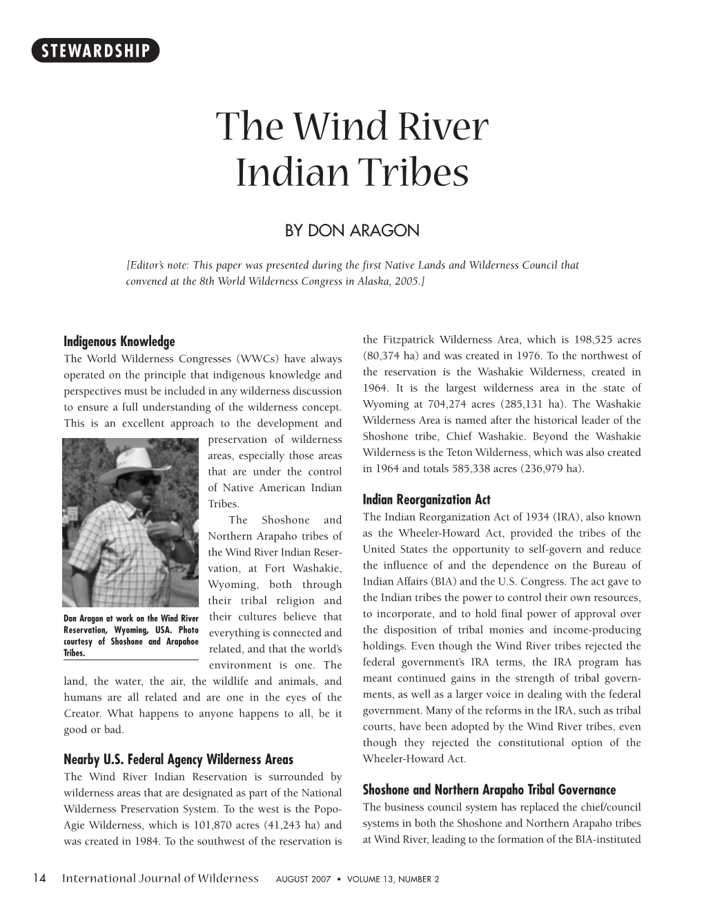 The Wind River Indian Tribes