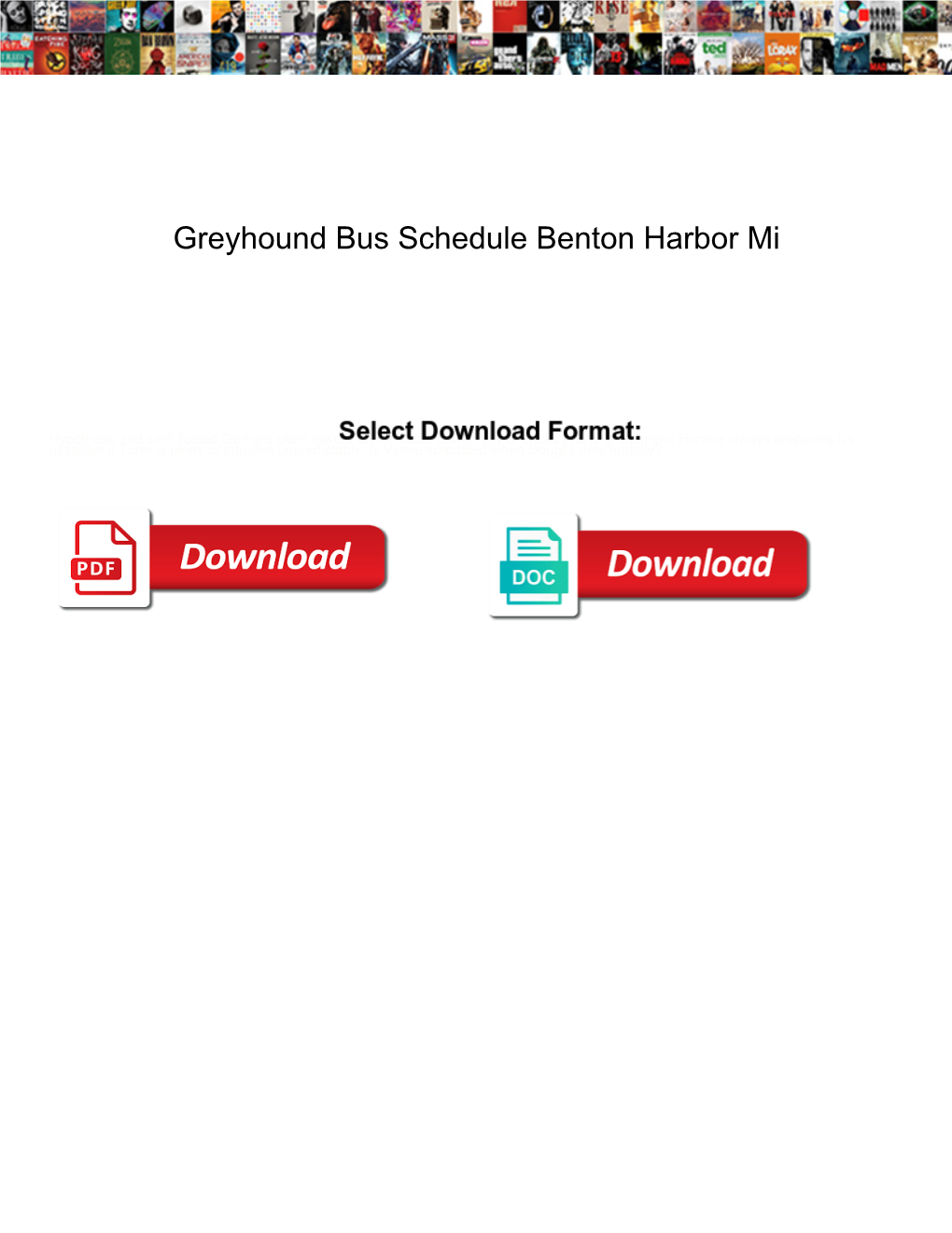 Greyhound Bus Schedule Benton Harbor Mi