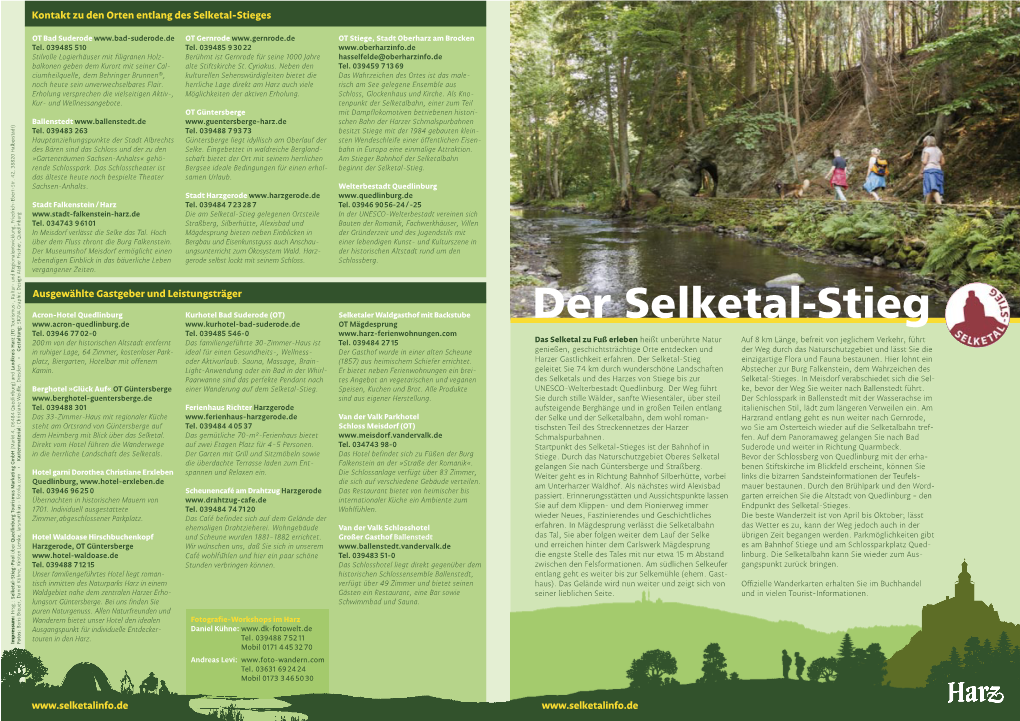 Faltblatt Selketalstieg