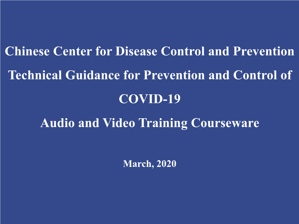 Guidelines for Epidemiological Investigation of COVID-19