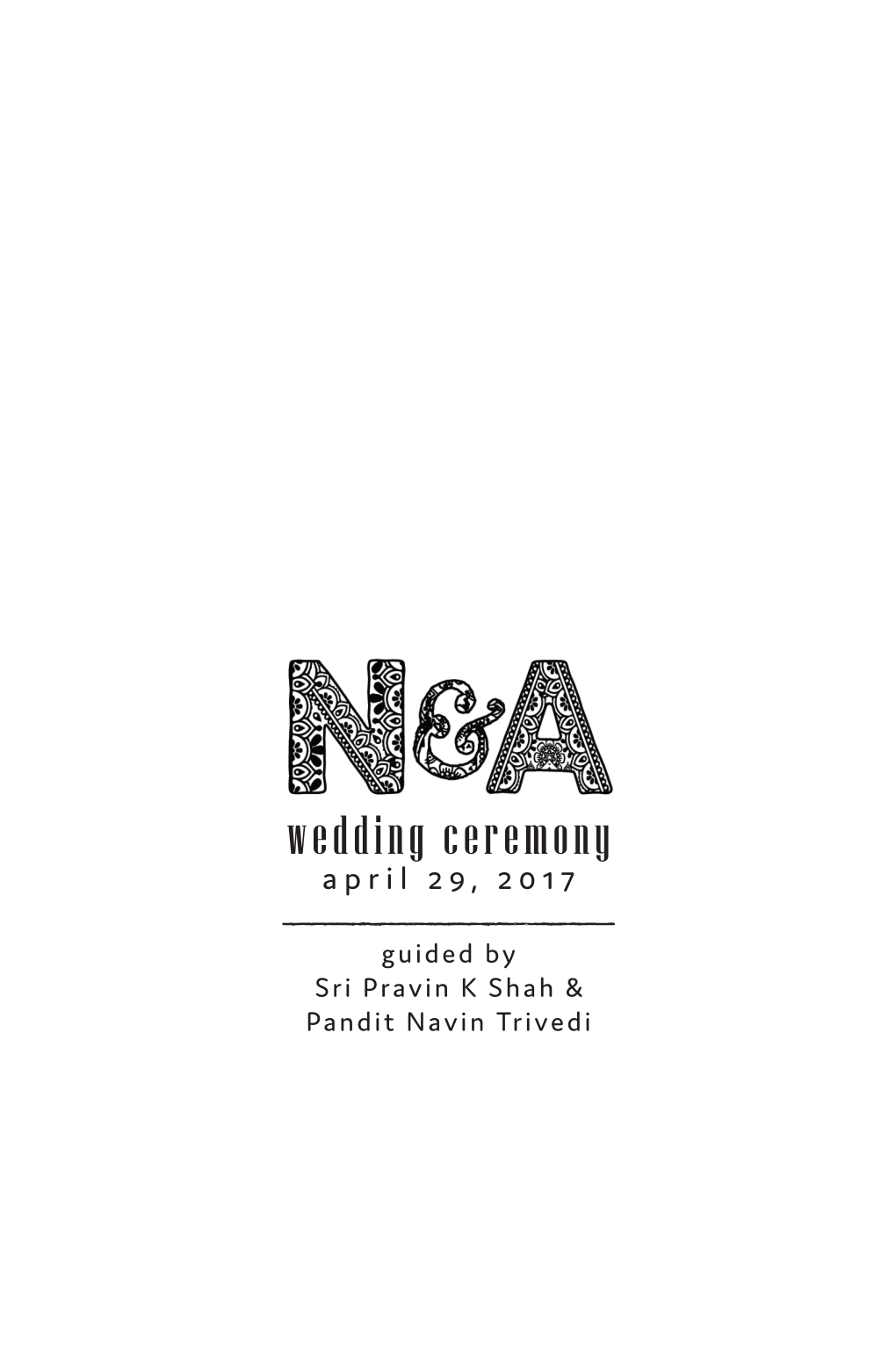 Wedding Ceremony April 29, 2017