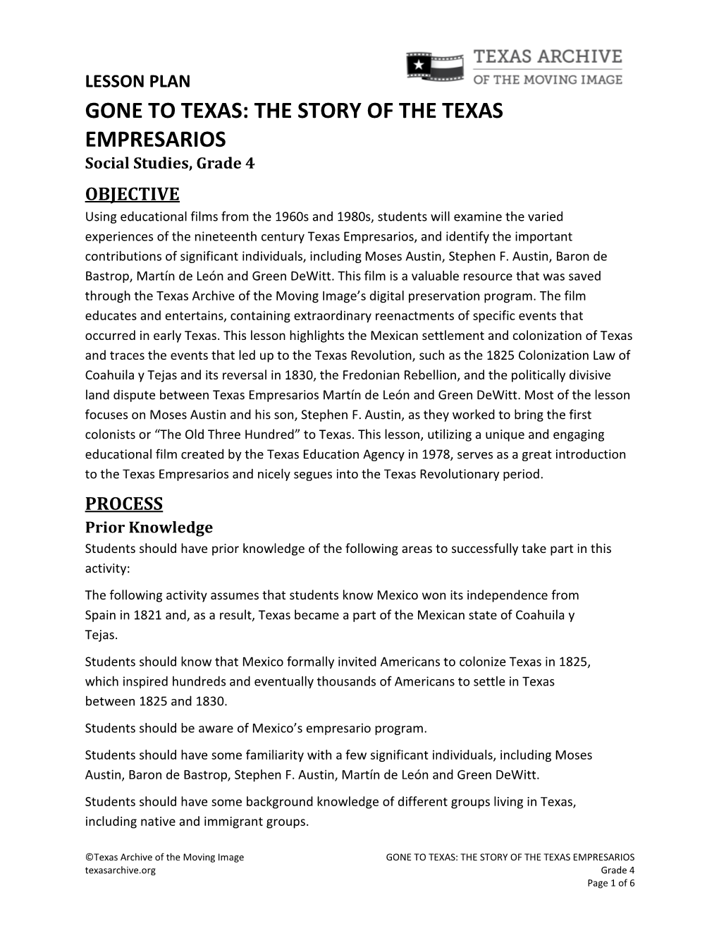 The Story of the Texas Empresarios