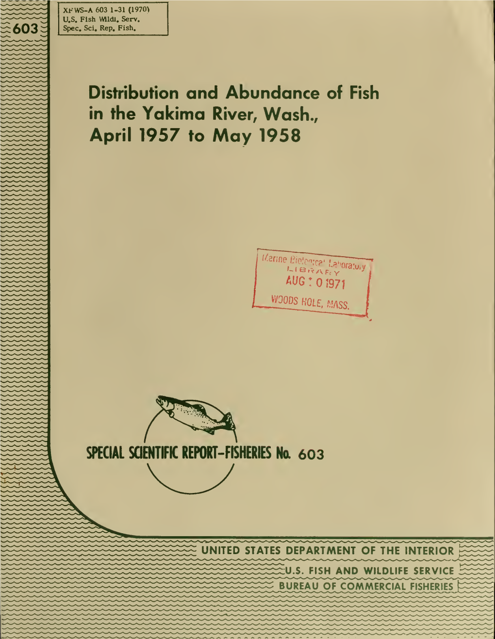 Special Scientific Report-Fisheries