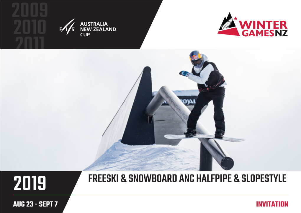 Freeski & Snowboard Anc Halfpipe & Slopestyle