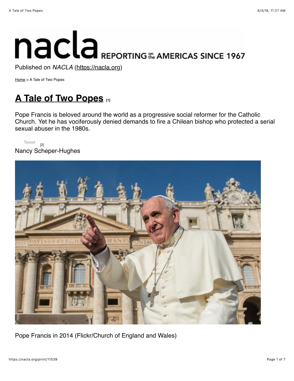 A Tale of Two Popes 4/3/18, 11�27 AM