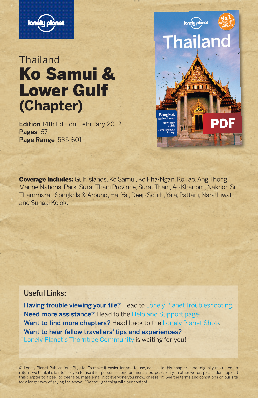 Thailand Ko Samui & Lower Gulf (Chapter)