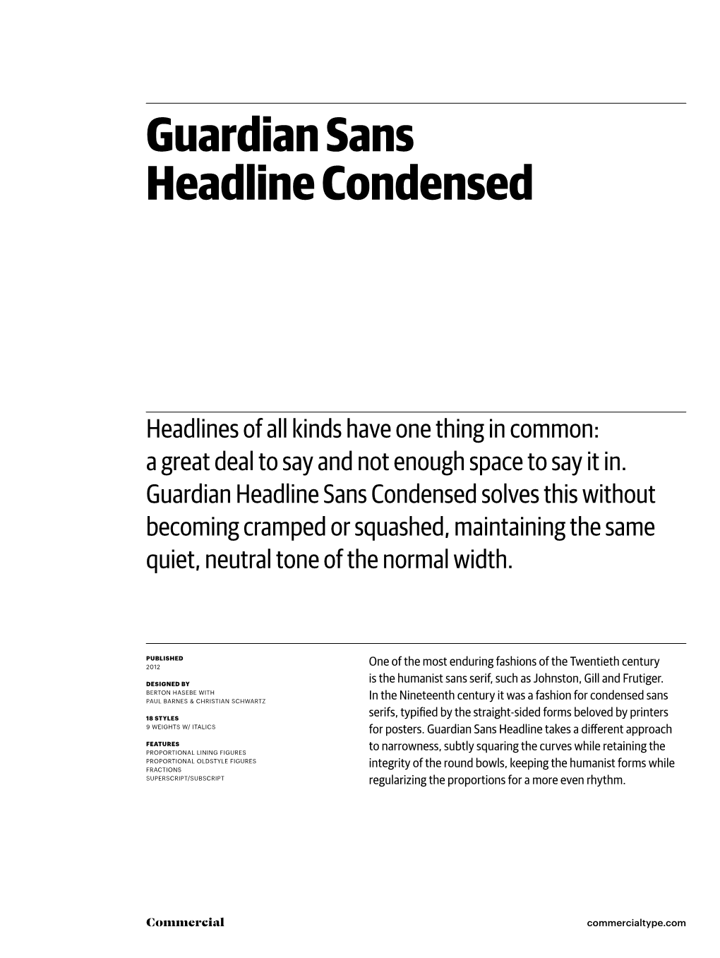 Guardian Sans Headline Condensed