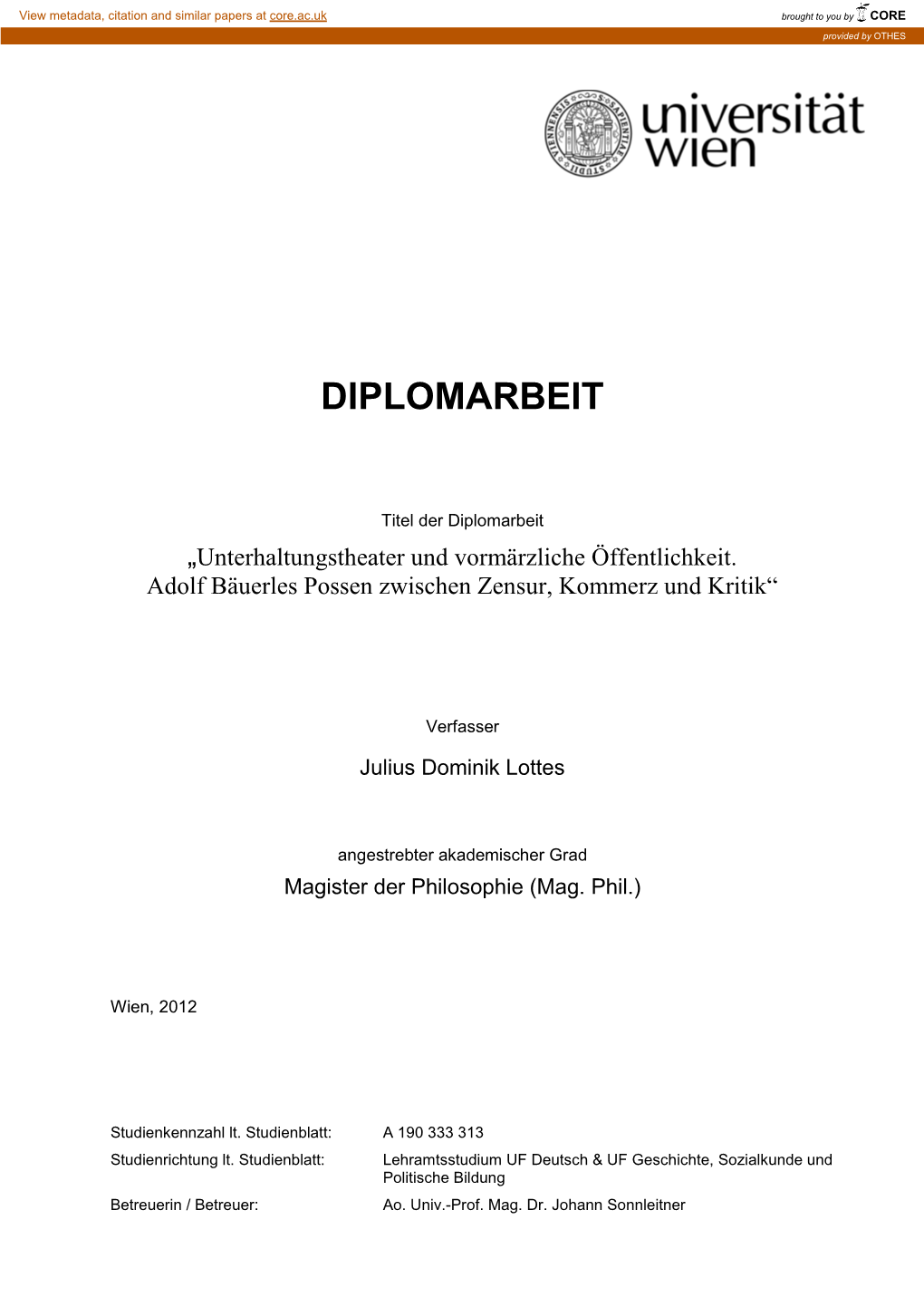 Diplomarbeit