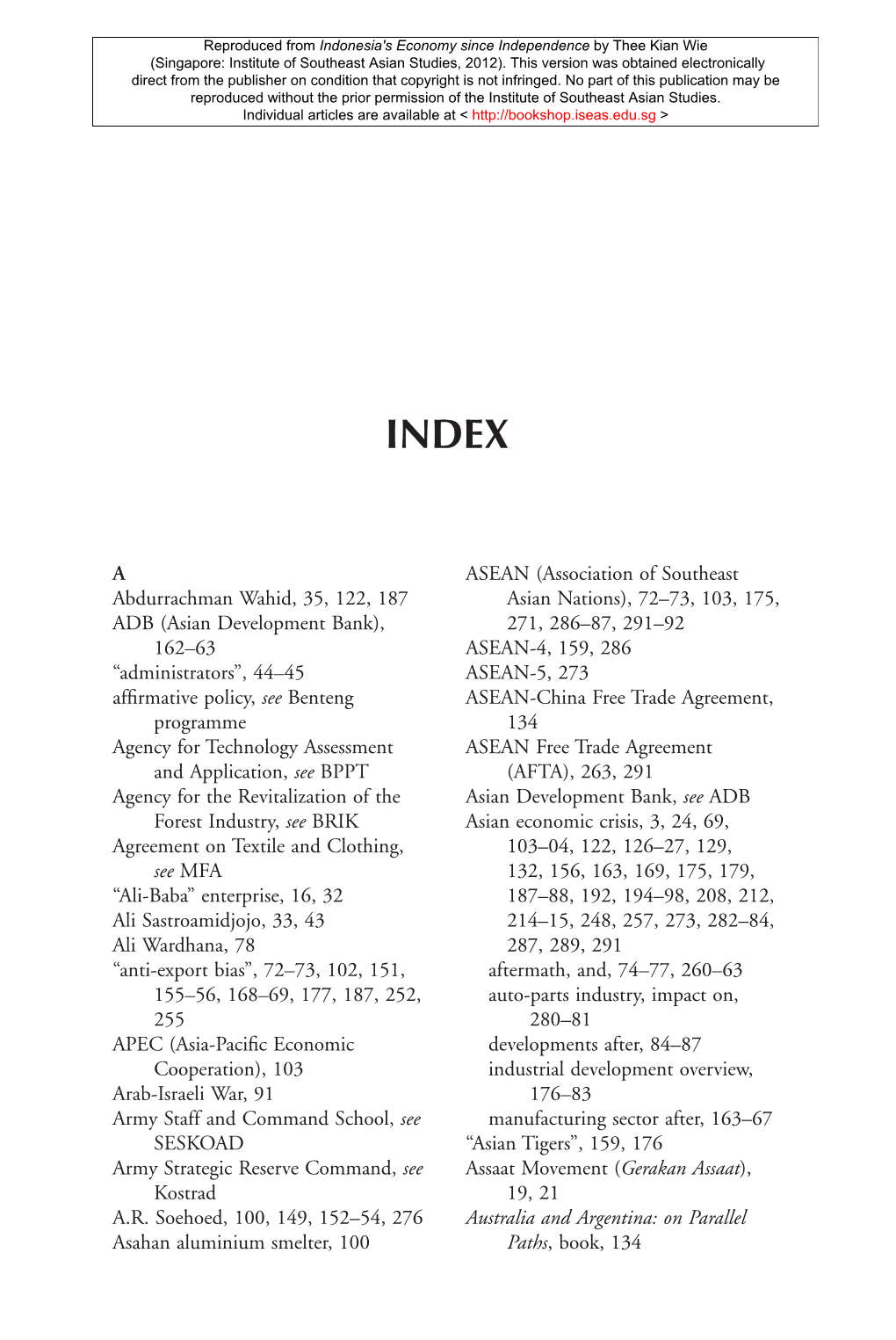 Indonesia's Economy Since Independence