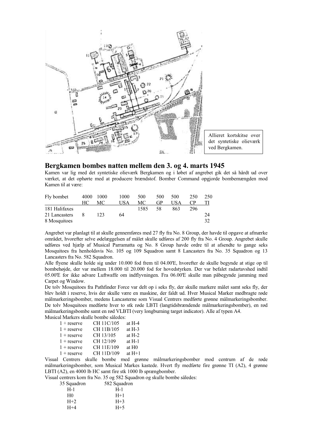 Bergkamen Bombes Natten Mellem Den 3. Og 4. Marts 1945