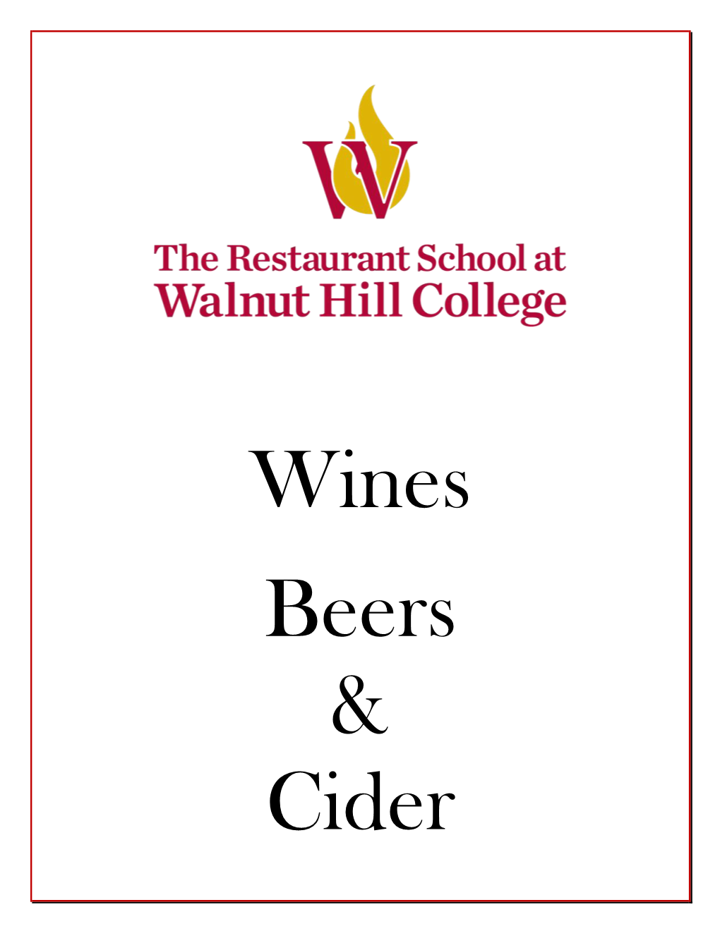 Wines Beers & Cider