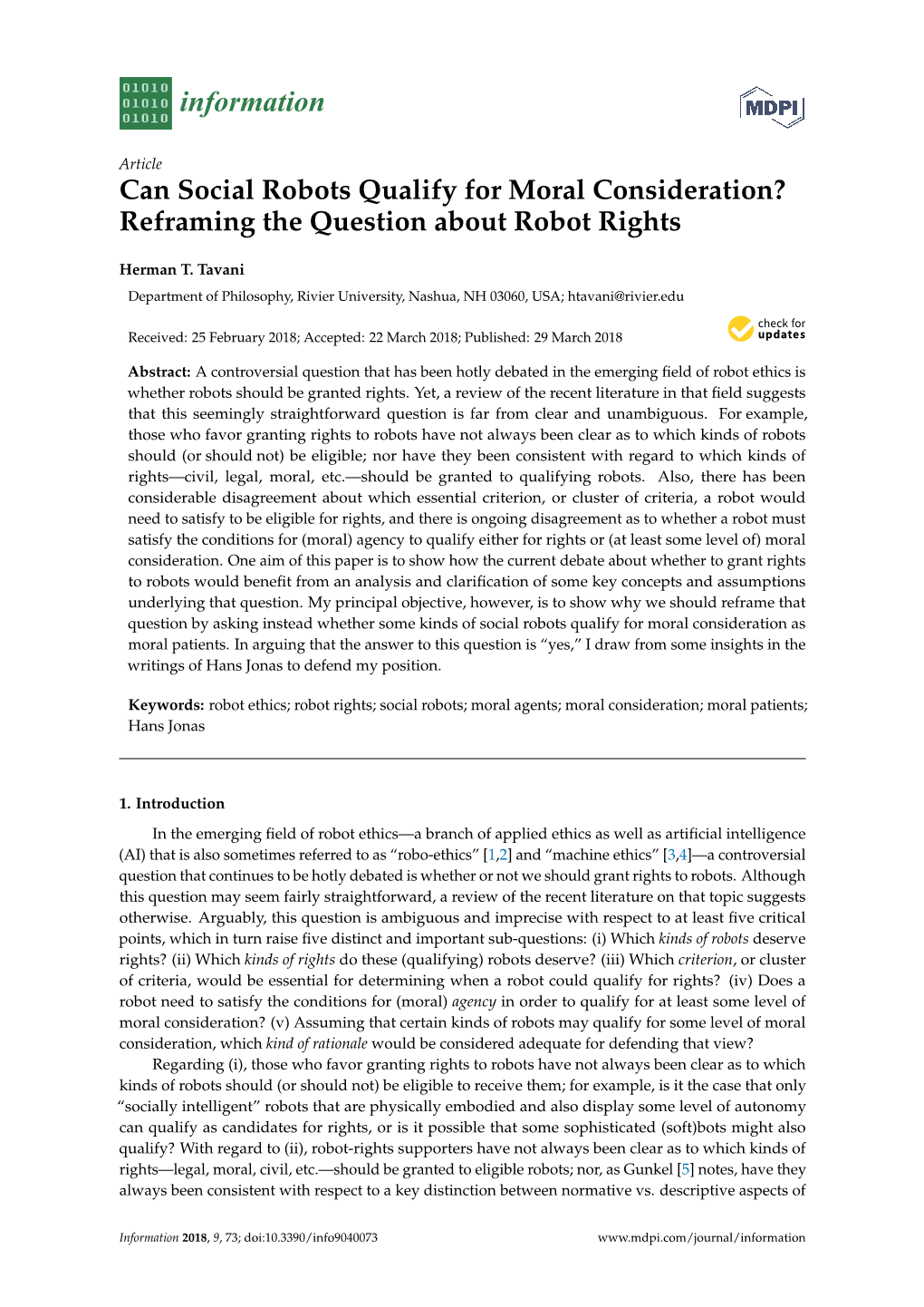 Can Social Robots Qualify for Moral Consideration? Reframing the Question About Robot Rights