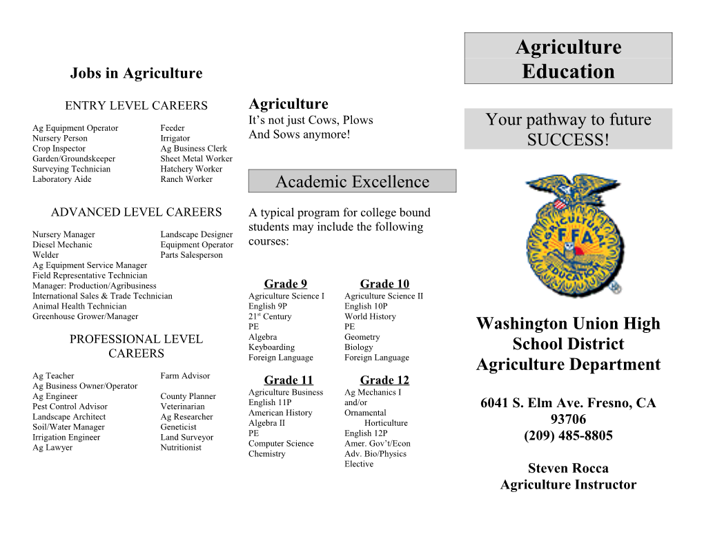 Jobs in Agriculture