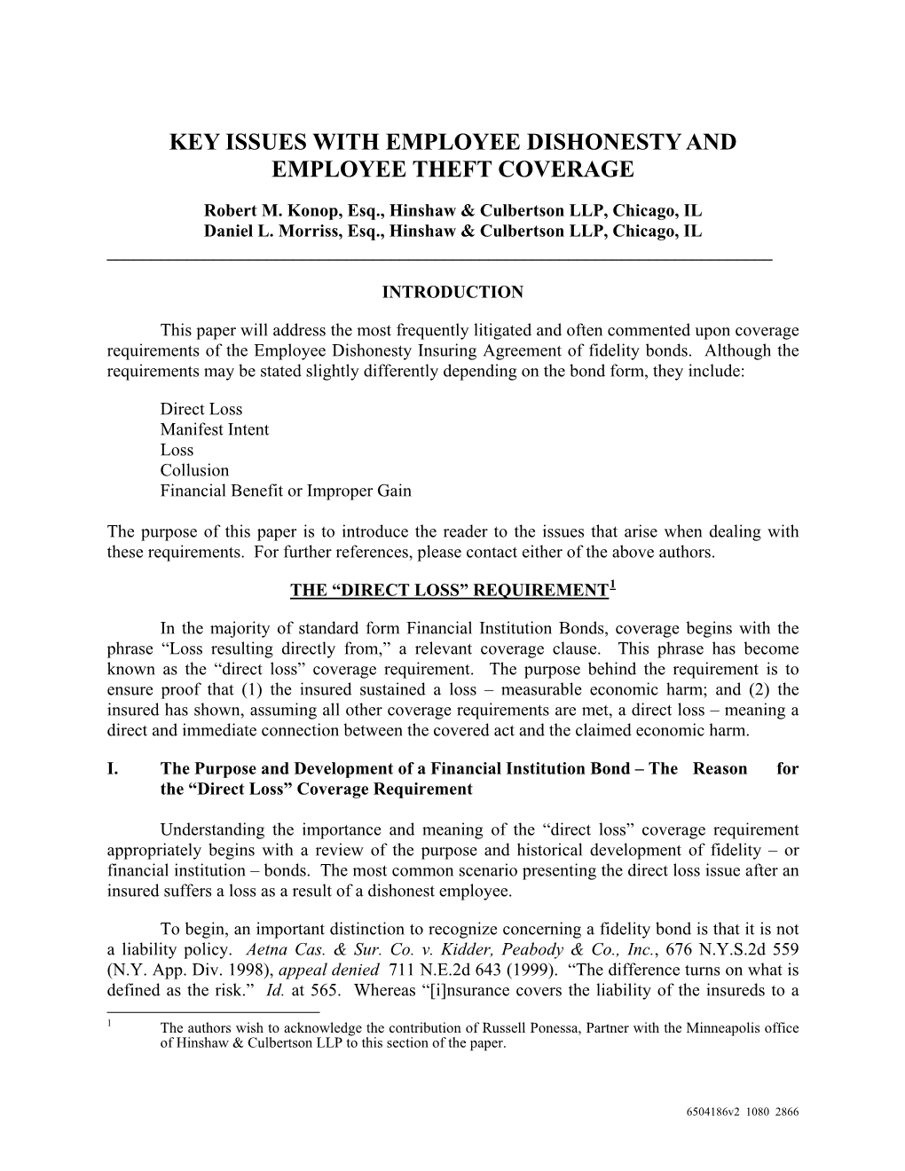 Key Issues with Employee Dishonesty and Employee Theft Coverage