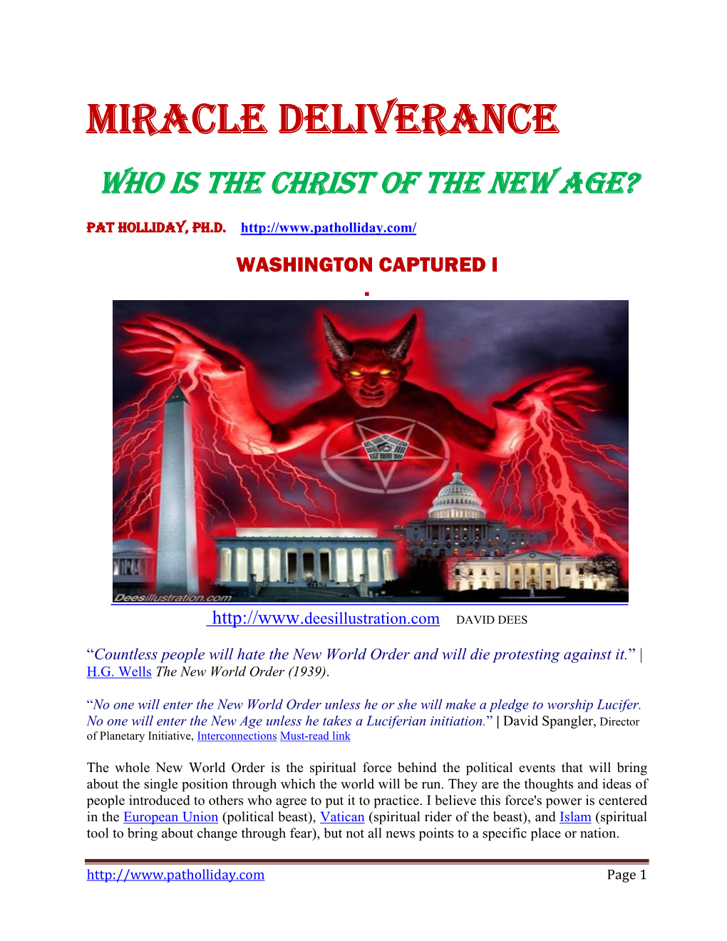 Miracle Deliverance Who Is the CHRIST of the NEW AGE?