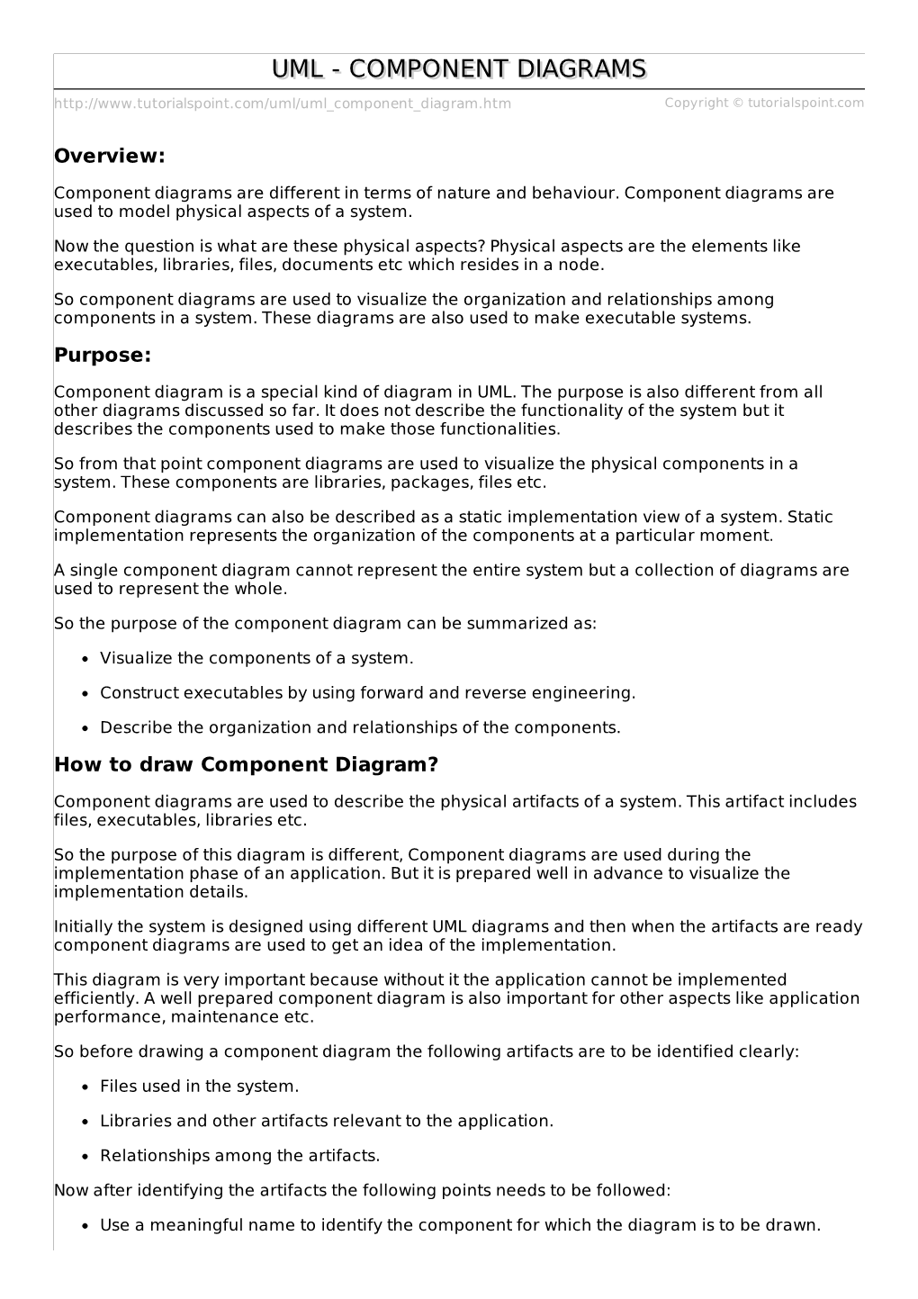 Uml/Uml Component Diagram.Htm Copyright © Tutorialspoint.Com