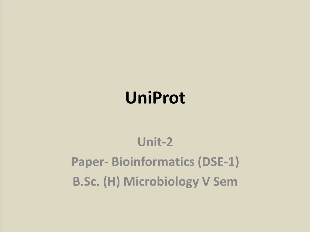 Protein Database